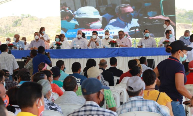 Acto oficial de implementación acuerdo sobre presa de Guayubin, Boca de Los Ríos, Santiago Rodríguez